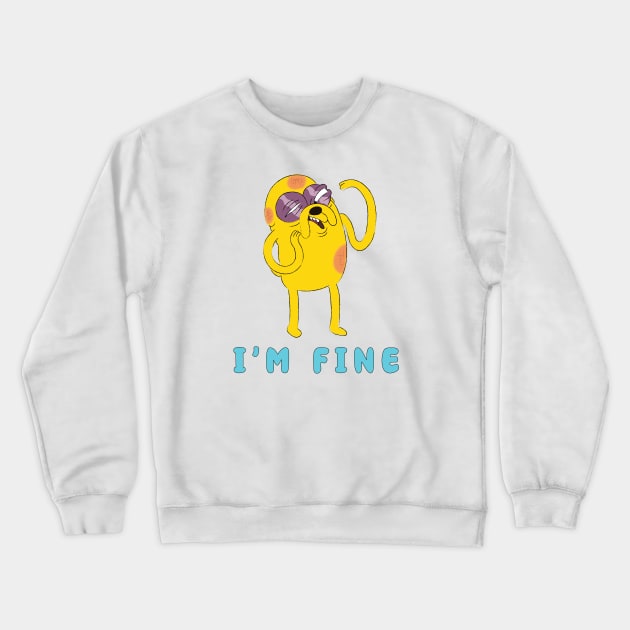 Adventure time I'm fine Crewneck Sweatshirt by ahstud 